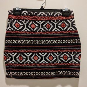 Geometric Print Skirt